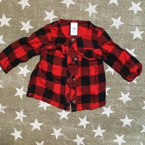 Carter’s long sleeve flannel shirt – 3 month